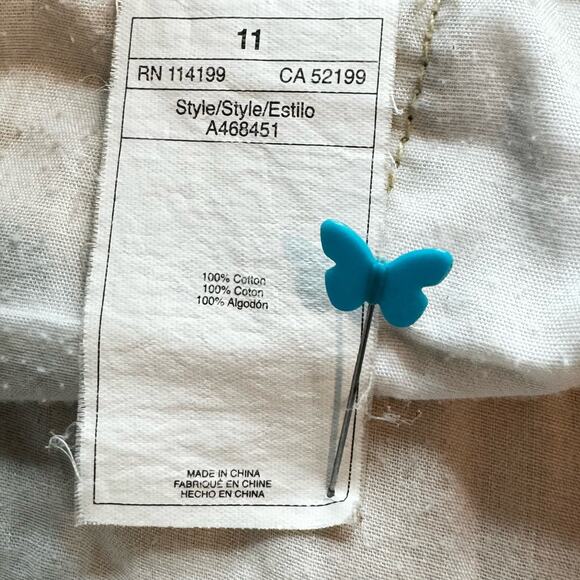 Vintage Roxy Super Soft Khaki Cargo Shorts - Size 11 Juniors Medium - Picture 4 of 5